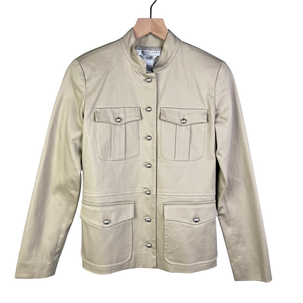Geoffrey Beene Blazer Womens Size 2 Academia Cotton Blend‎ Jacket Preppy